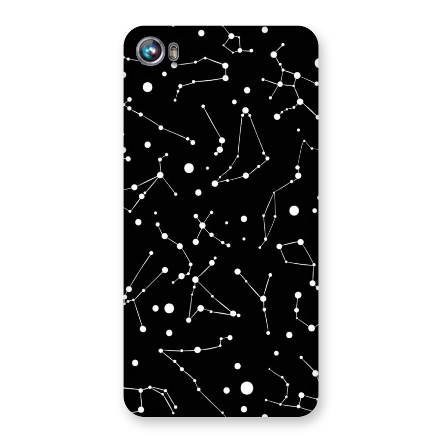 Black Constellation Pattern Back Case for Micromax Canvas Fire 4 A107