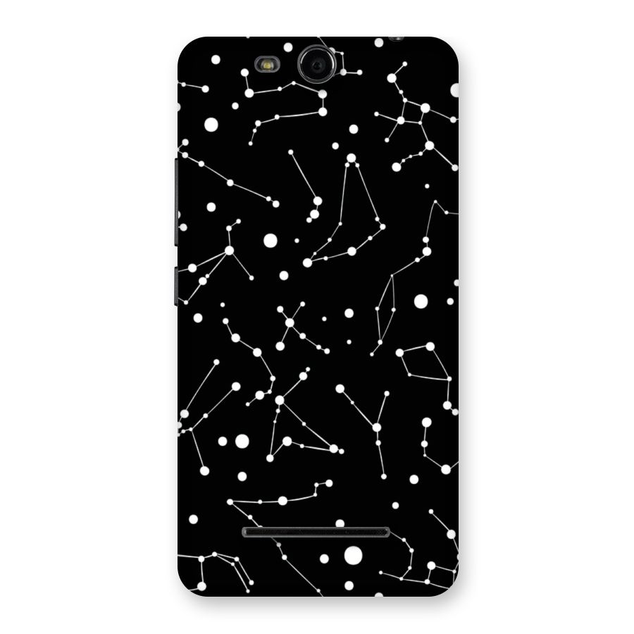 Black Constellation Pattern Back Case for Micromax Canvas Juice 3 Q392