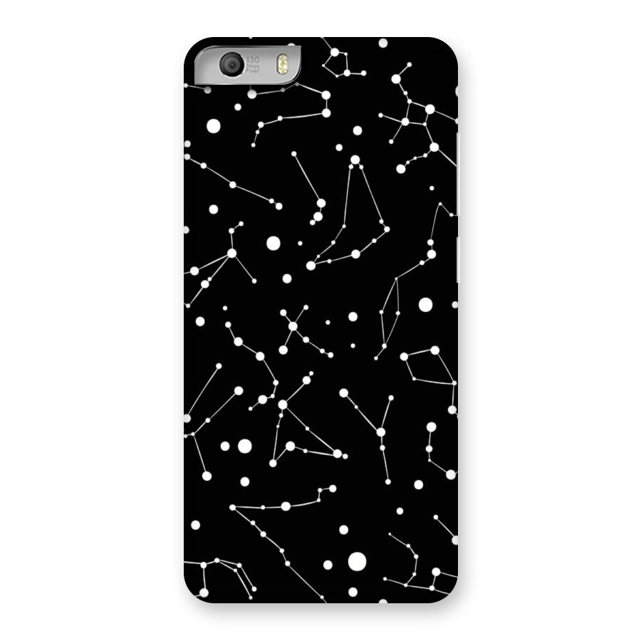 Black Constellation Pattern Back Case for Micromax Canvas Knight 2