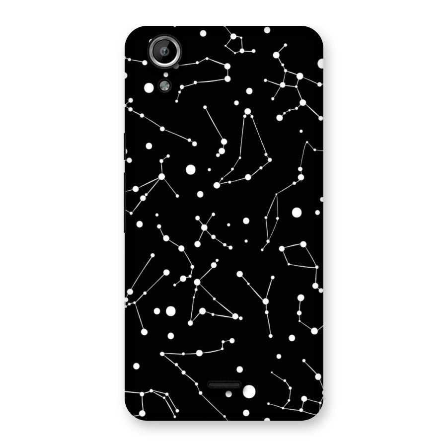 Black Constellation Pattern Back Case for Micromax Canvas Selfie Lens Q345