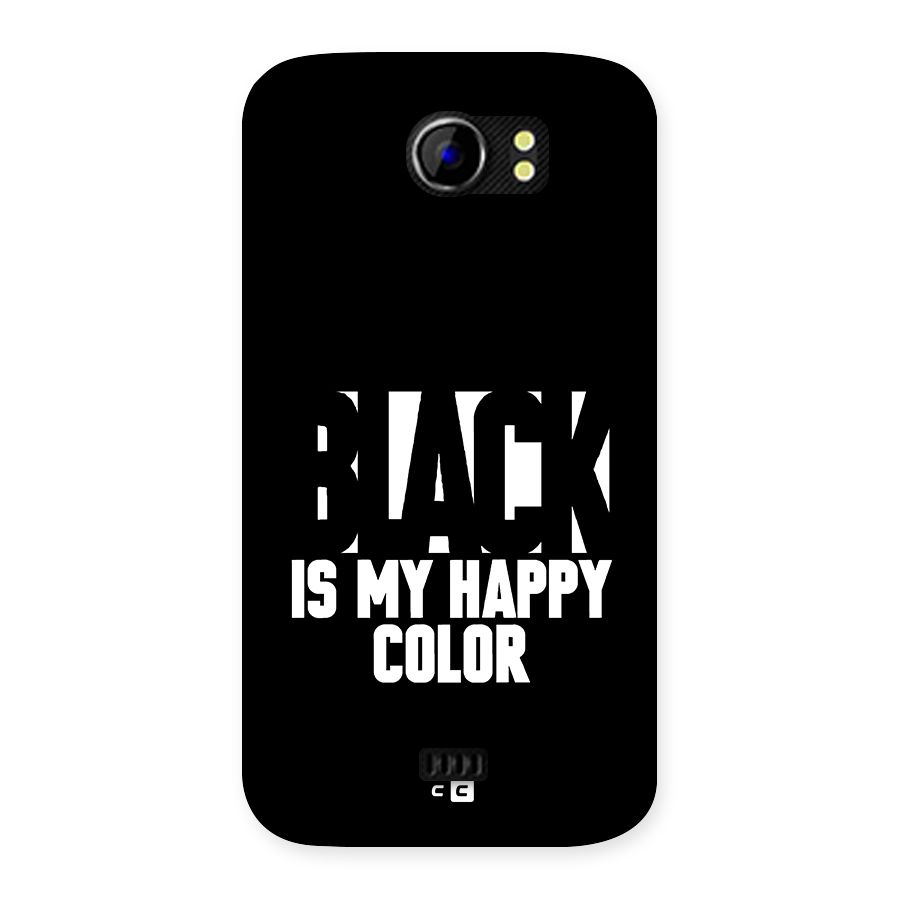 Black My Happy Color Back Case for Canvas 2 A110
