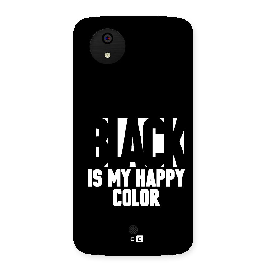 Black My Happy Color Back Case for Canvas A1  AQ4501
