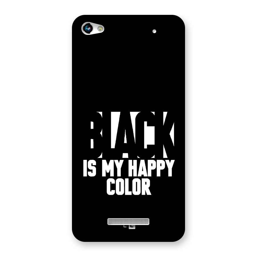Black My Happy Color Back Case for Canvas Hue 2 A316