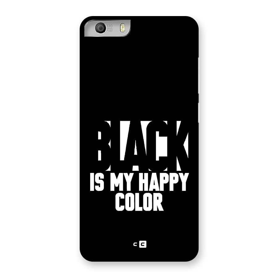Black My Happy Color Back Case for Canvas Knight 2