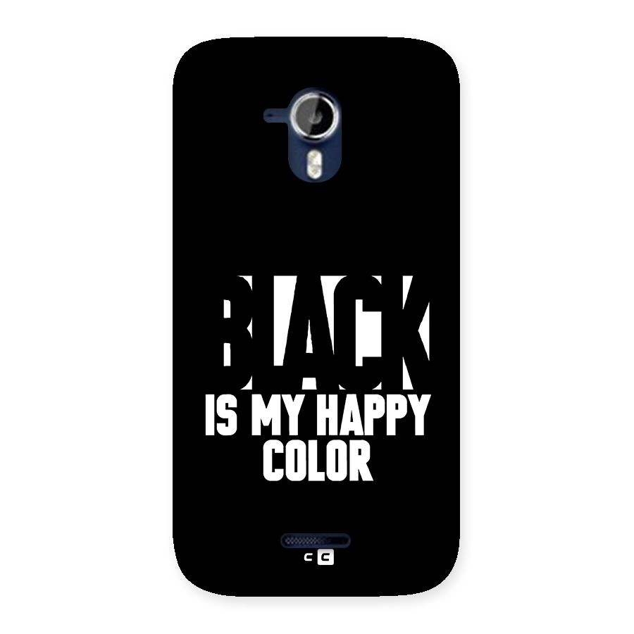 Black My Happy Color Back Case for Canvas Magnus A117