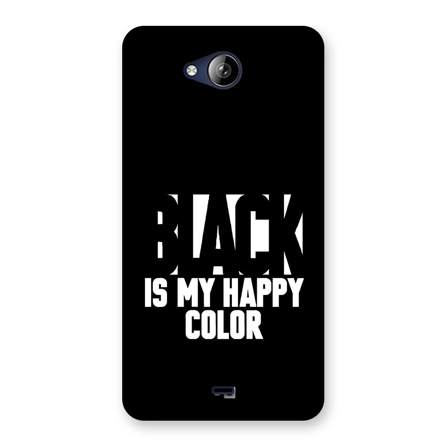 Black My Happy Color Back Case for Canvas Play Q355
