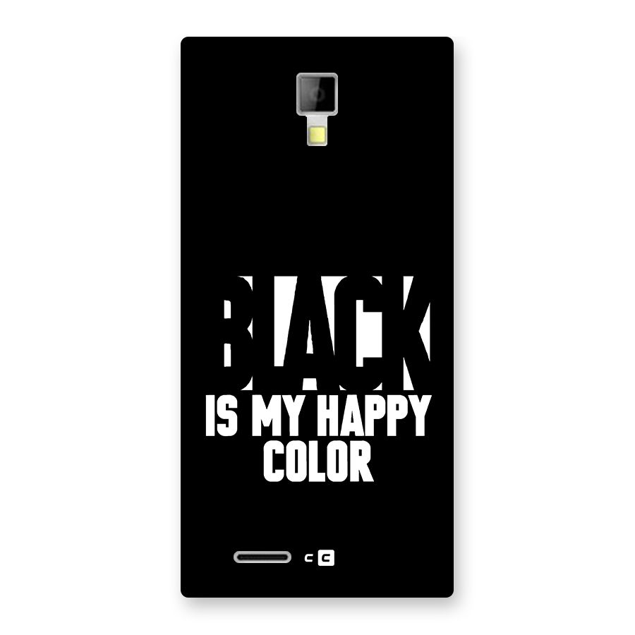 Black My Happy Color Back Case for Canvas Xpress A99