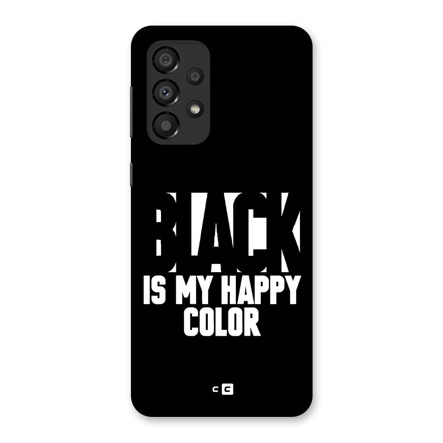 Black My Happy Color Back Case for Galaxy A33 5G