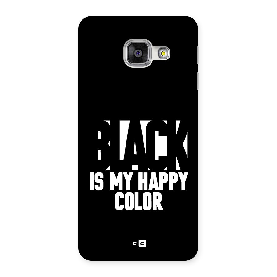 Black My Happy Color Back Case for Galaxy A3 (2016)