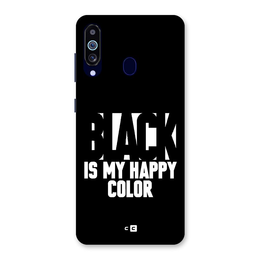 Black My Happy Color Back Case for Galaxy A60