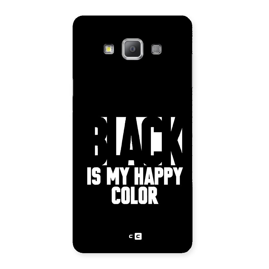 Black My Happy Color Back Case for Galaxy A7