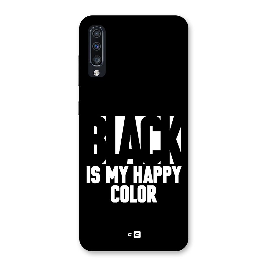 Black My Happy Color Back Case for Galaxy A70s
