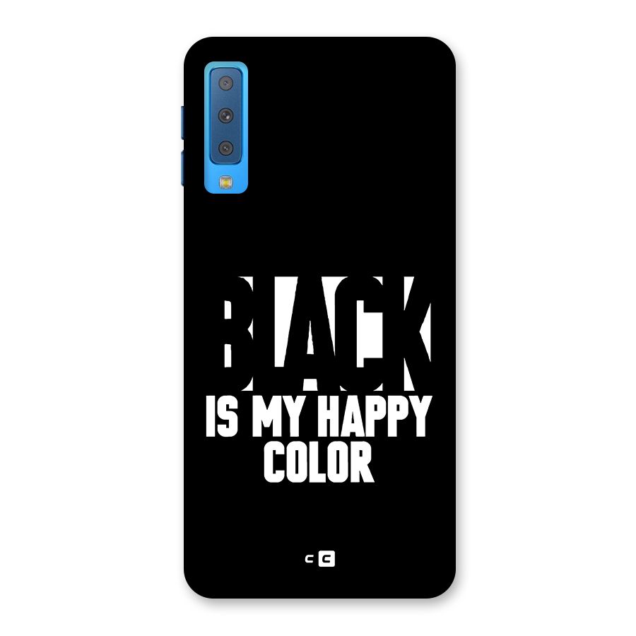 Black My Happy Color Back Case for Galaxy A7 (2018)