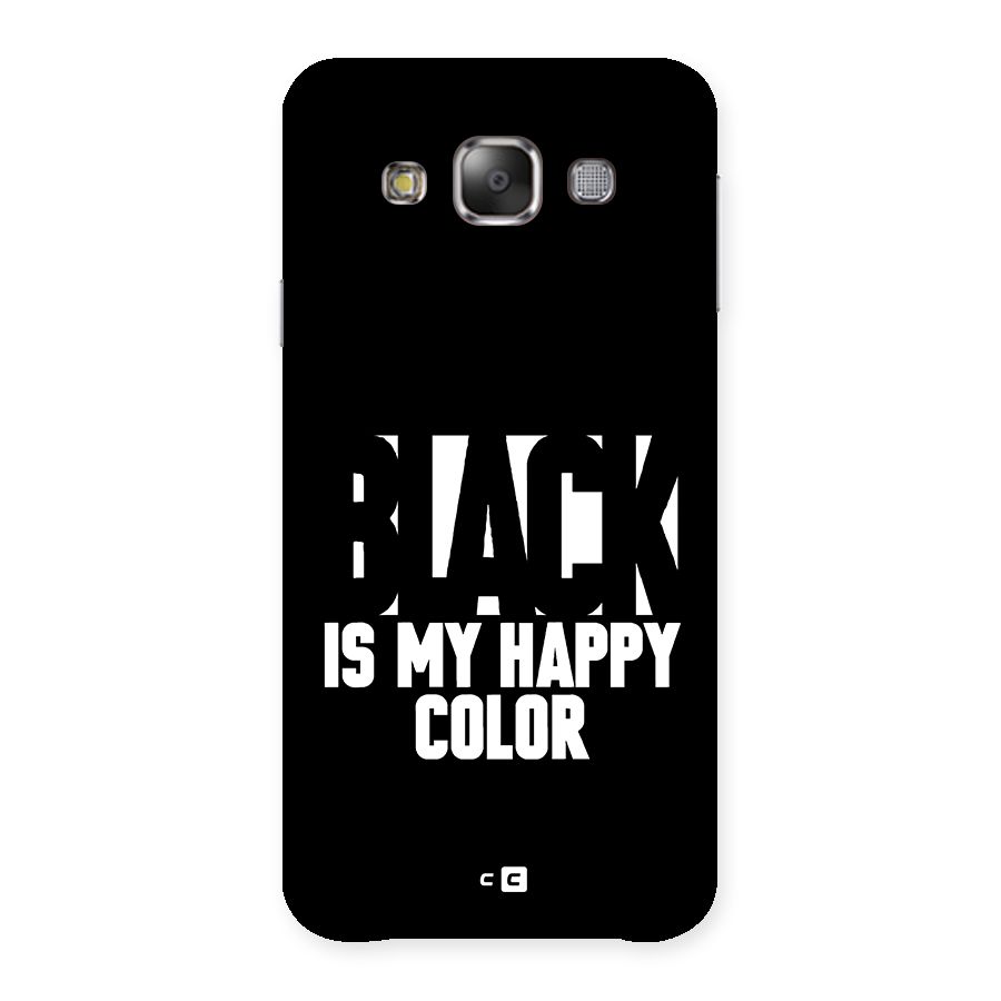 Black My Happy Color Back Case for Galaxy E7