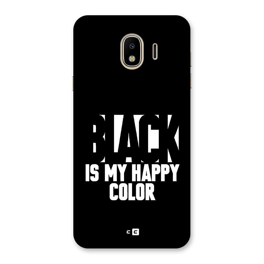 Black My Happy Color Back Case for Galaxy J4