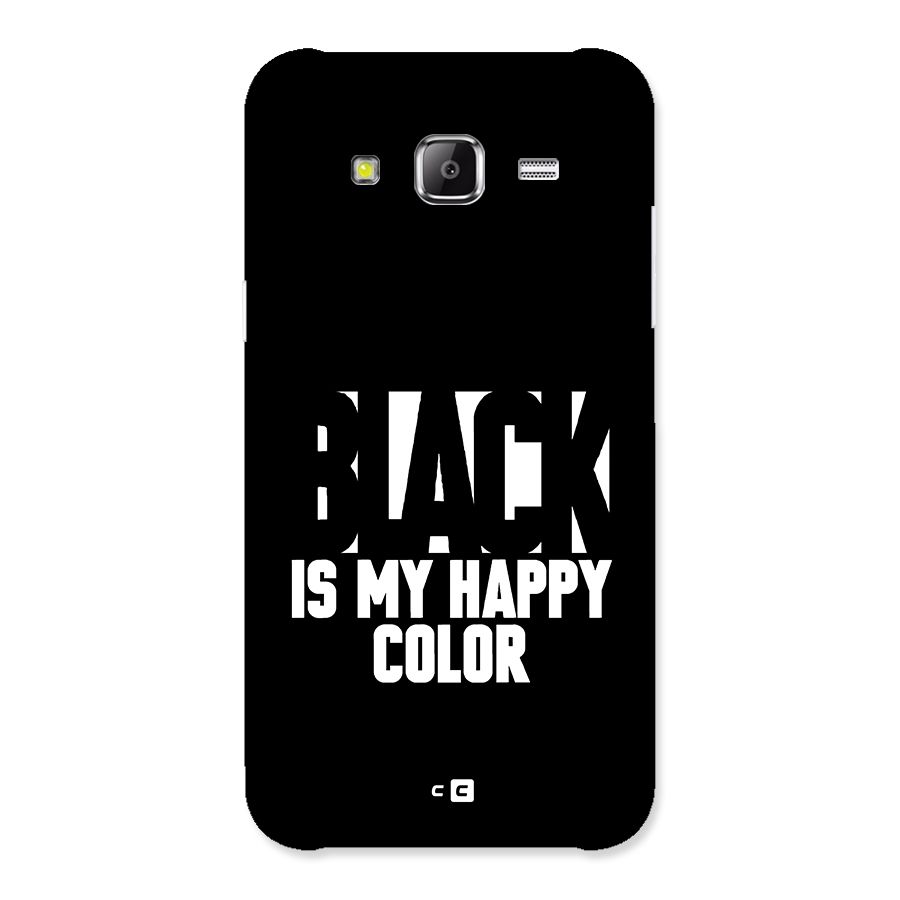 Black My Happy Color Back Case for Galaxy J5