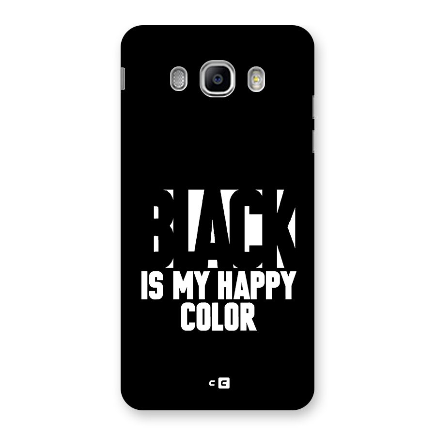 Black My Happy Color Back Case for Galaxy J5 2016