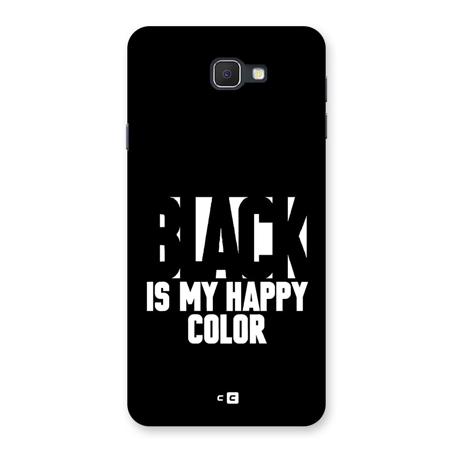 Black My Happy Color Back Case for Galaxy J7 Prime