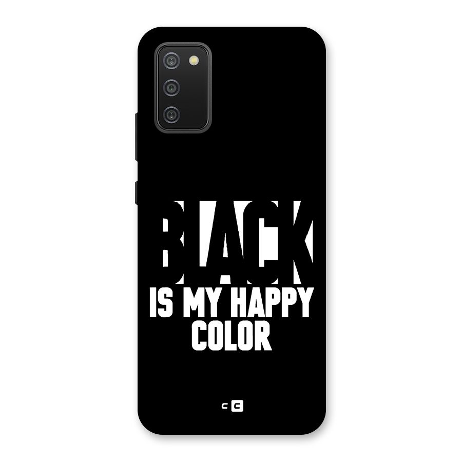 Black My Happy Color Back Case for Galaxy M02s