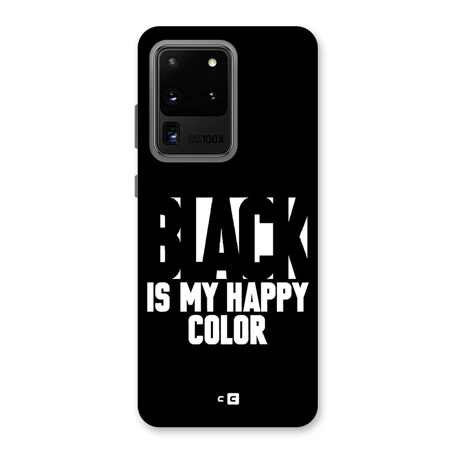 Black My Happy Color Back Case for Galaxy S20 Ultra