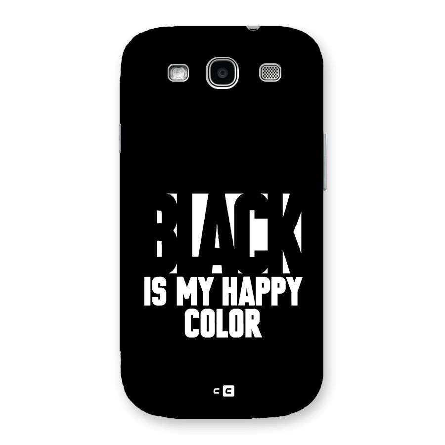 Black My Happy Color Back Case for Galaxy S3 Neo