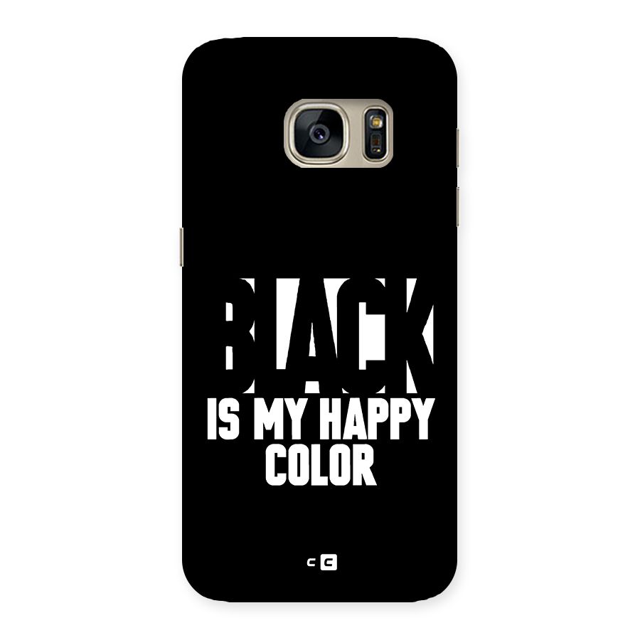 Black My Happy Color Back Case for Galaxy S7