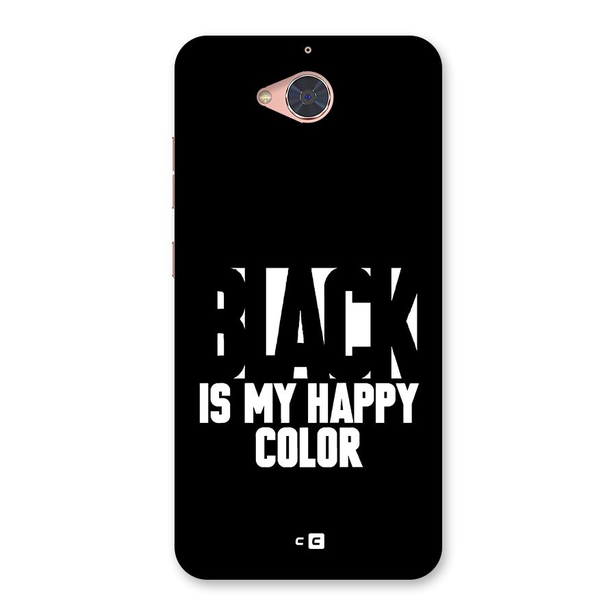 Black My Happy Color Back Case for Gionee S6 Pro
