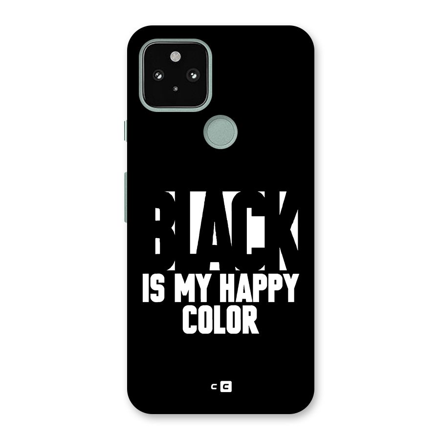 Black My Happy Color Back Case for Google Pixel 5