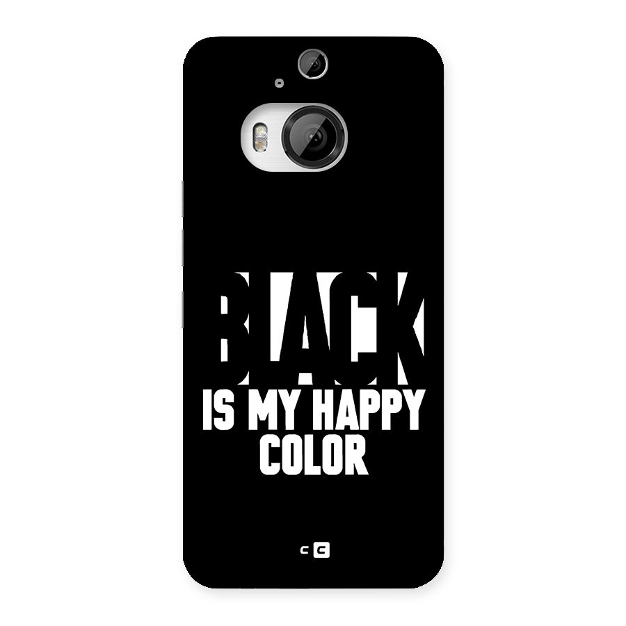 Black My Happy Color Back Case for HTC One M9 Plus