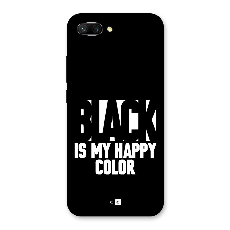 Black My Happy Color Back Case for Honor 10