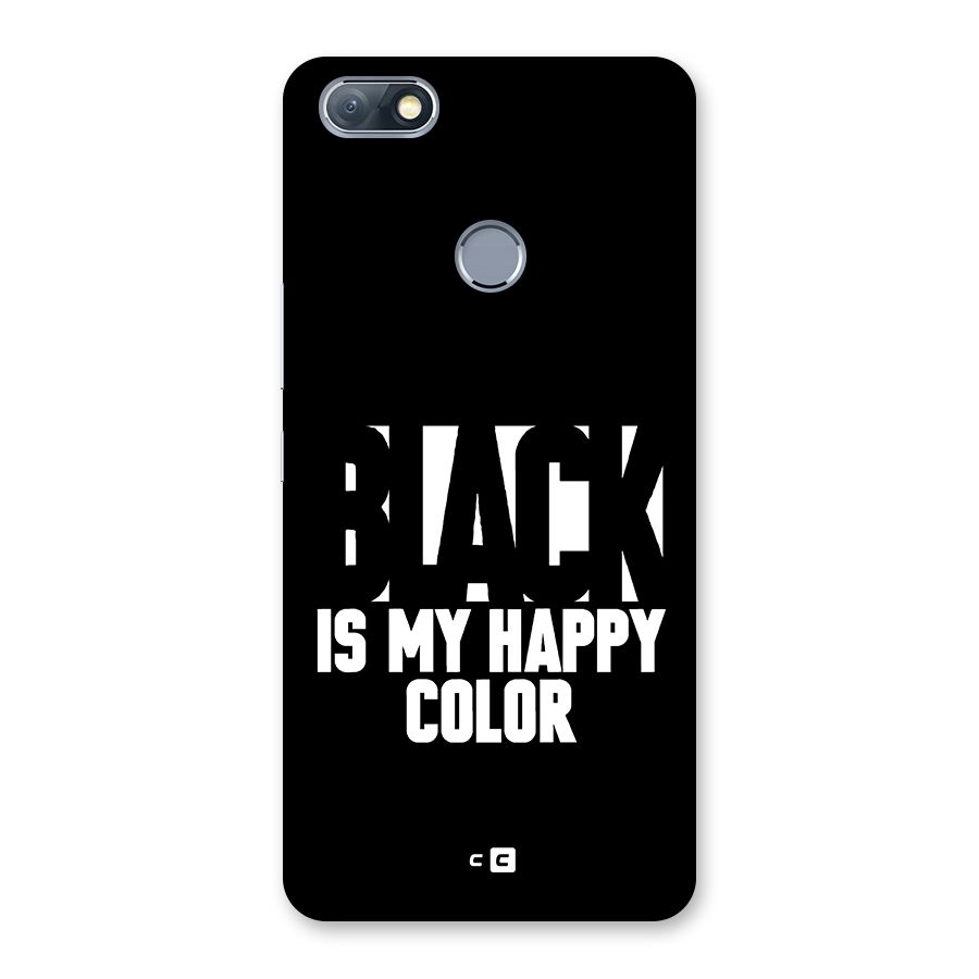 Black My Happy Color Back Case for Infinix Note 5