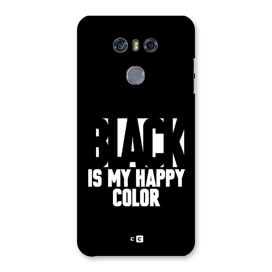 Black My Happy Color Back Case for LG G6