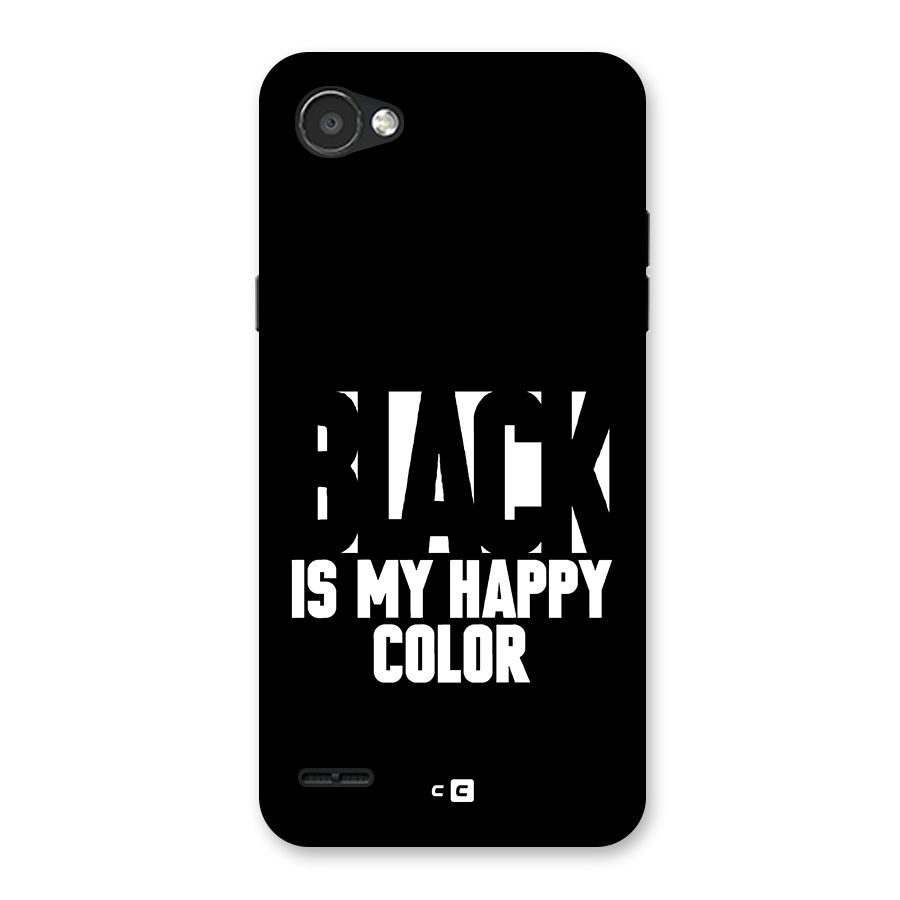 Black My Happy Color Back Case for LG Q6