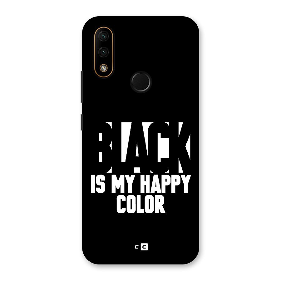 Black My Happy Color Back Case for Lenovo A6 Note