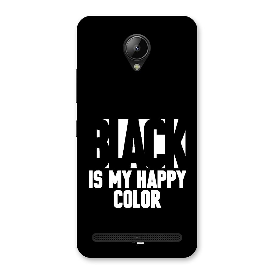 Black My Happy Color Back Case for Lenovo C2