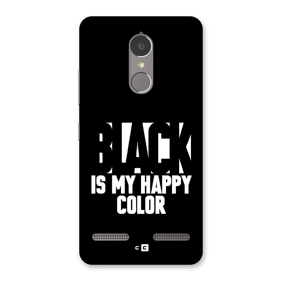 Black My Happy Color Back Case for Lenovo K6