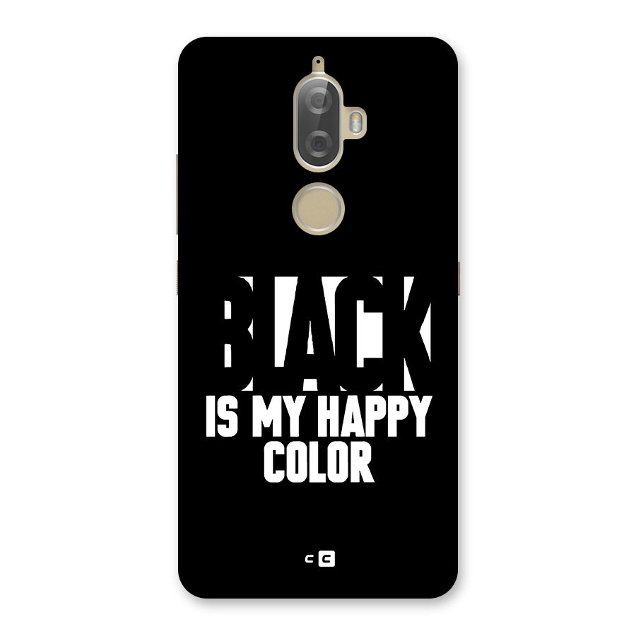 Black My Happy Color Back Case for Lenovo K8 Plus