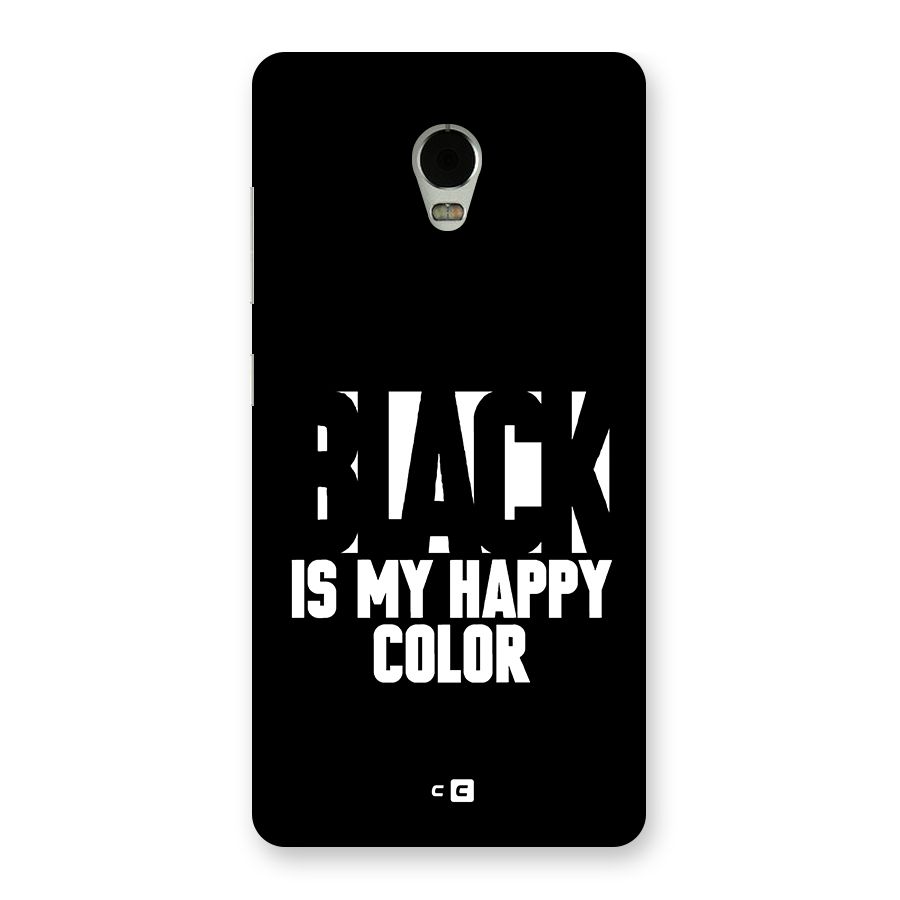 Black My Happy Color Back Case for Lenovo Vibe P1