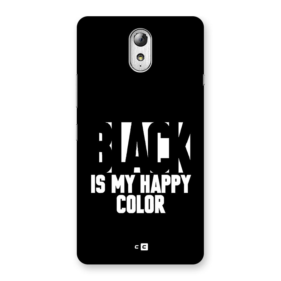 Black My Happy Color Back Case for Lenovo Vibe P1M