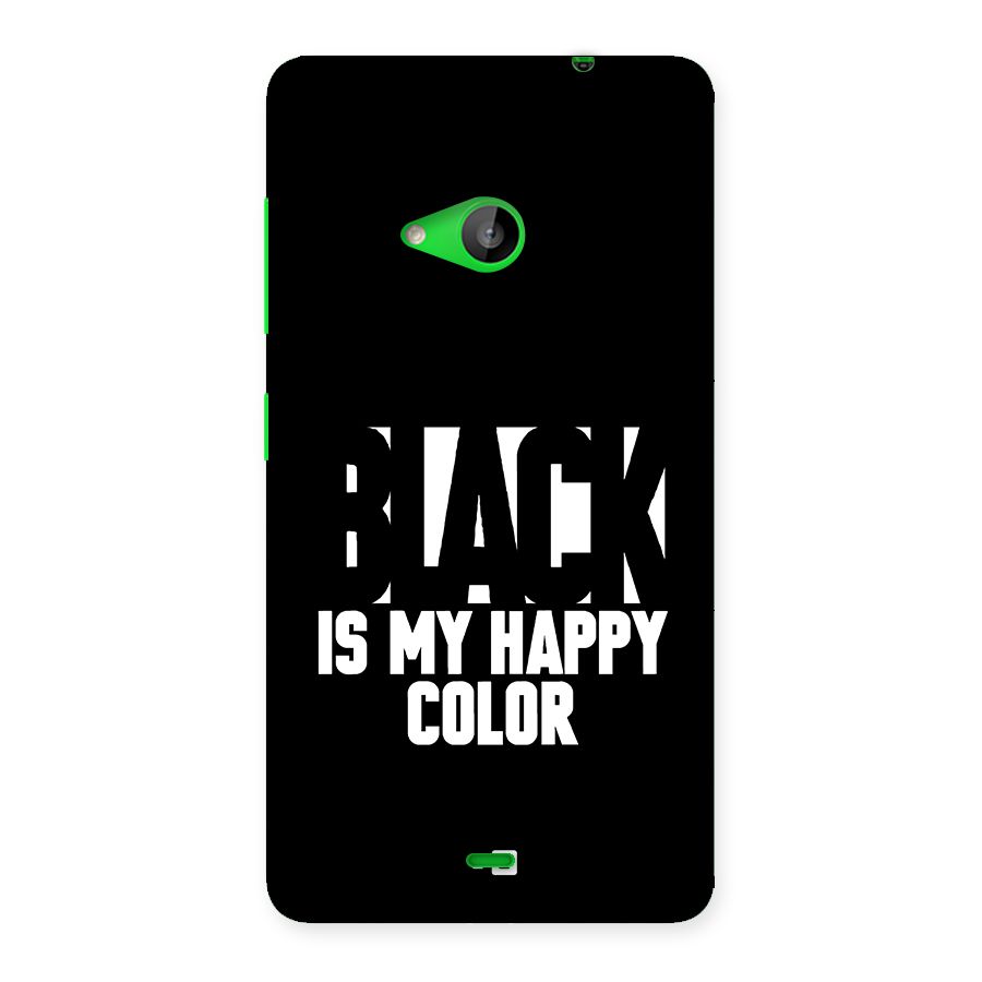 Black My Happy Color Back Case for Lumia 535