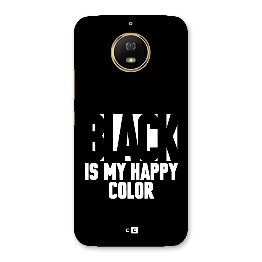 Black My Happy Color Back Case for Moto G5s