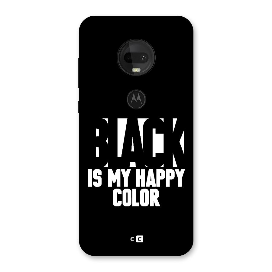 Black My Happy Color Back Case for Moto G7