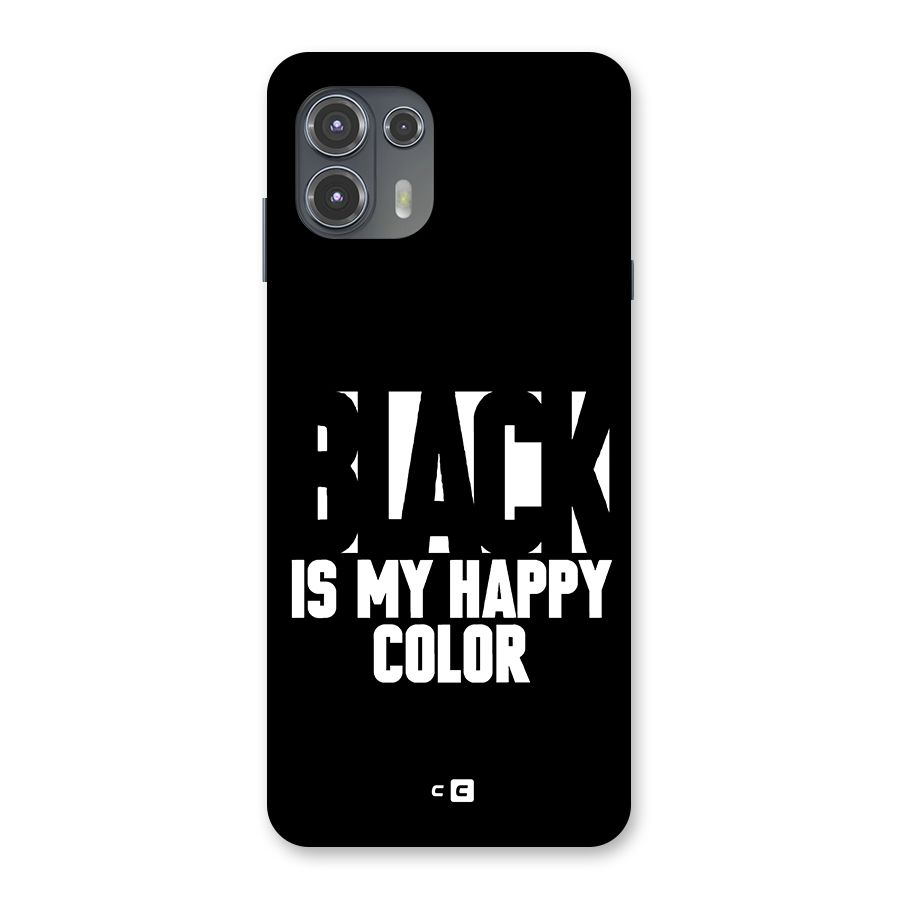 Black My Happy Color Back Case for Motorola Edge 20 Fusion