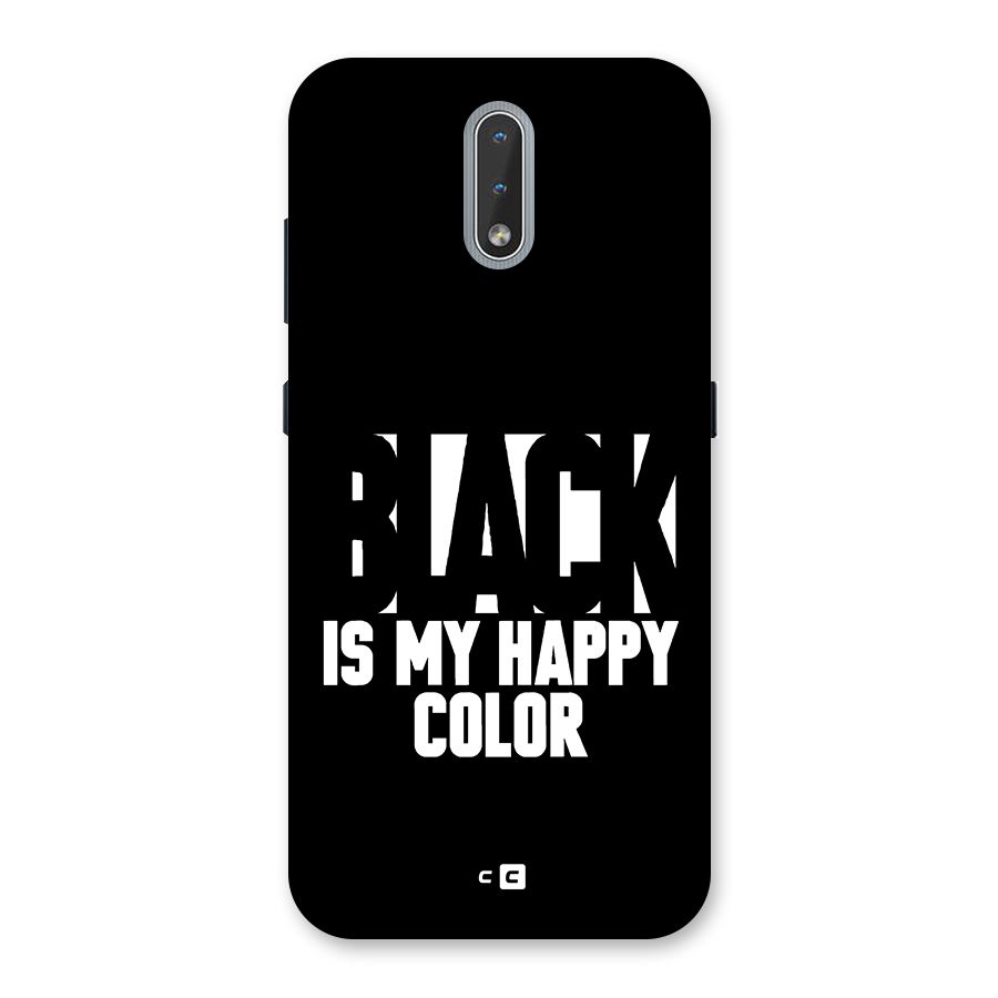 Black My Happy Color Back Case for Nokia 2.3
