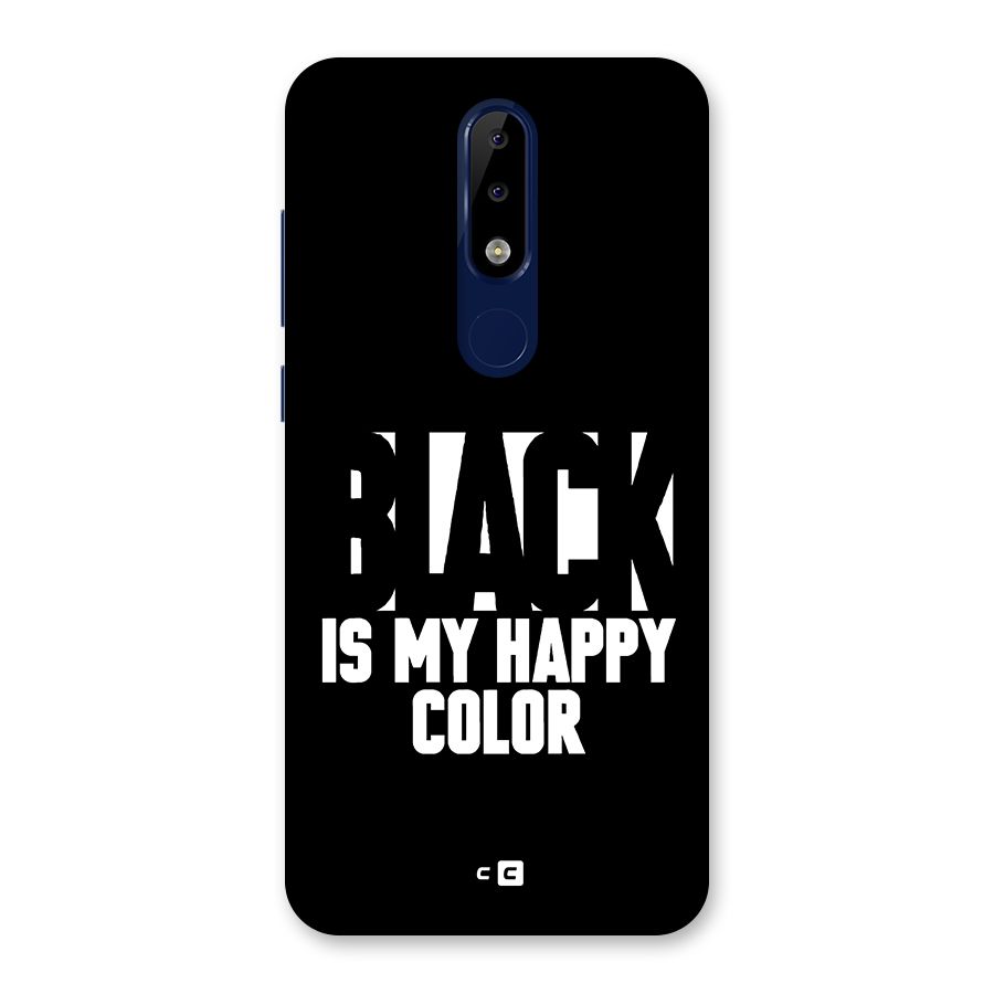 Black My Happy Color Back Case for Nokia 5.1 Plus