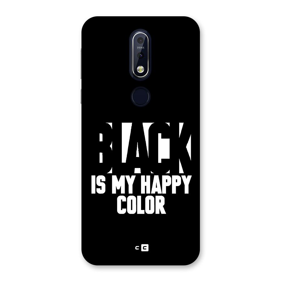 Black My Happy Color Back Case for Nokia 7.1
