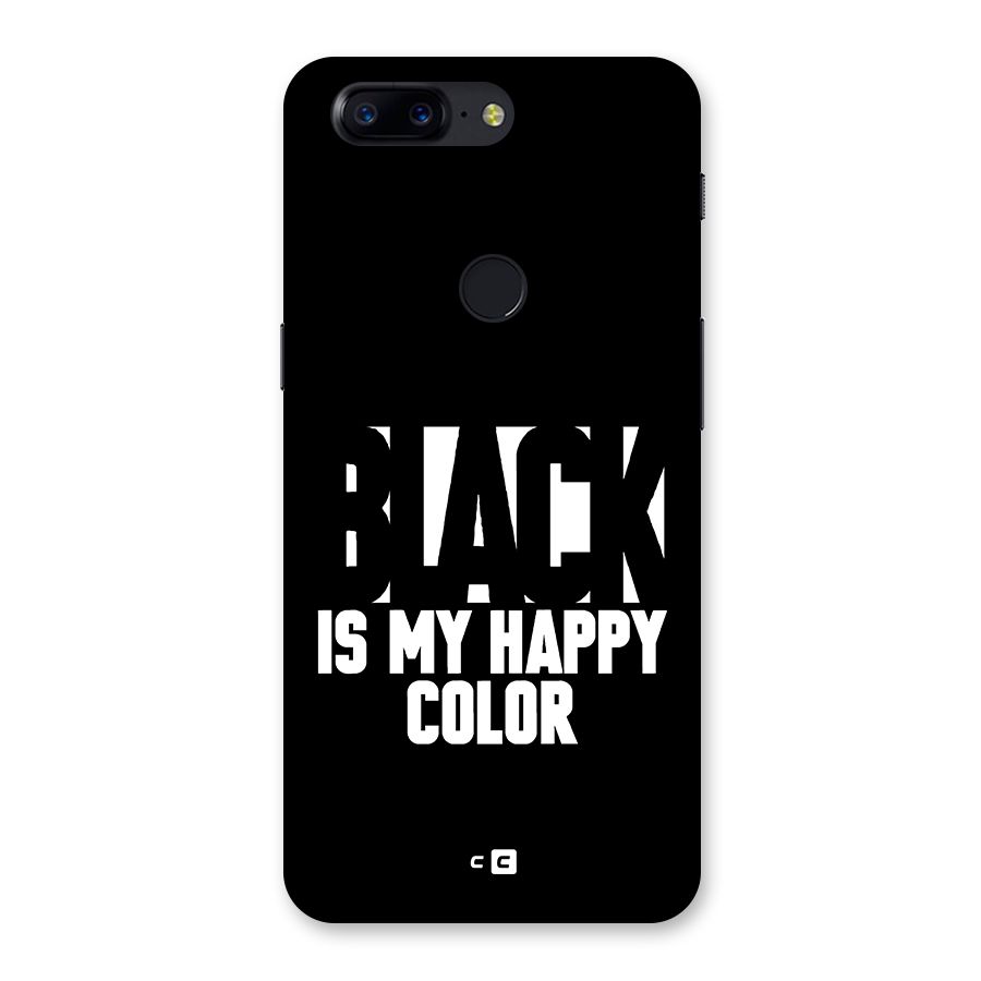 Black My Happy Color Back Case for OnePlus 5T