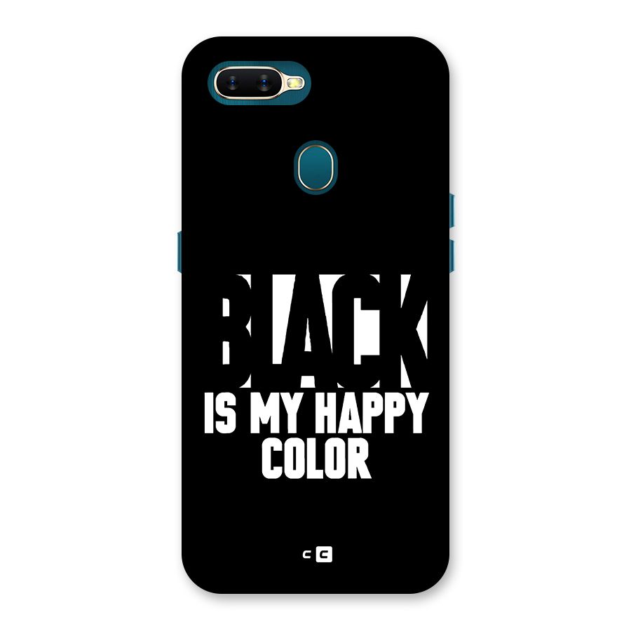 Black My Happy Color Back Case for Oppo A11k