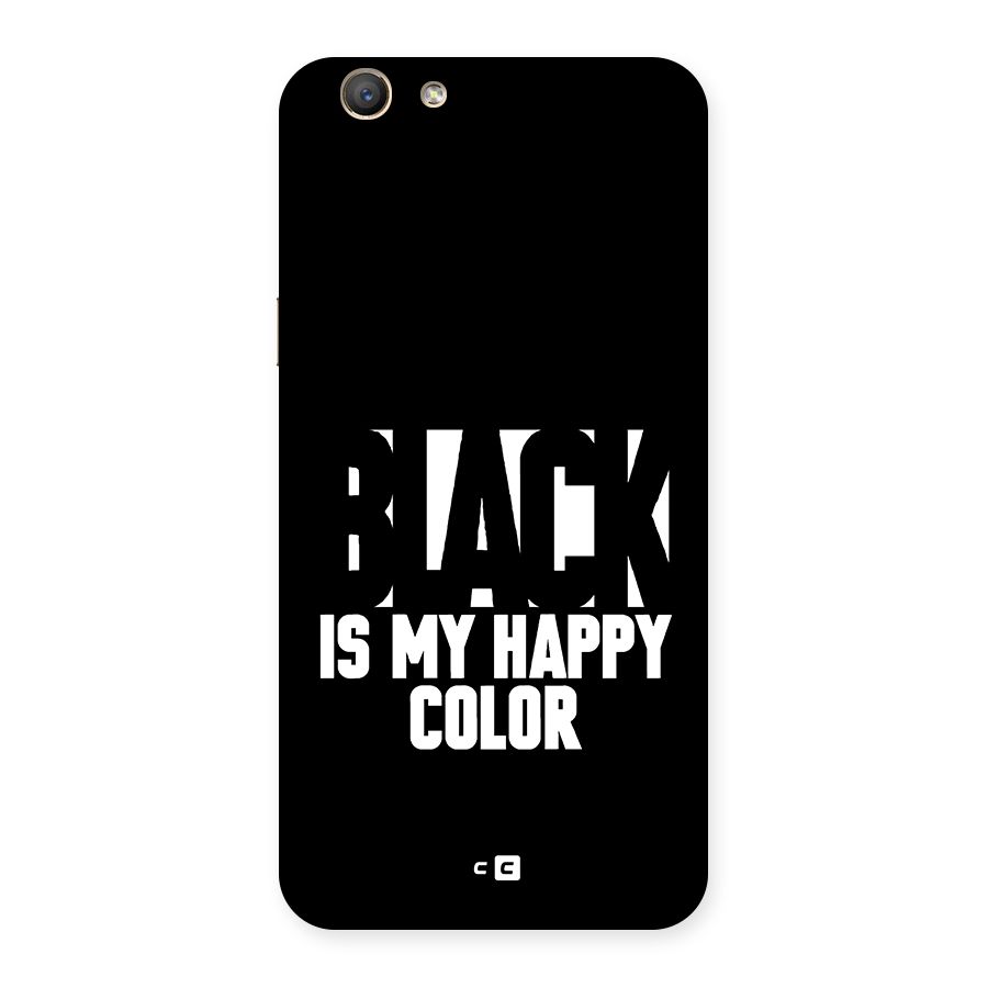 Black My Happy Color Back Case for Oppo A59