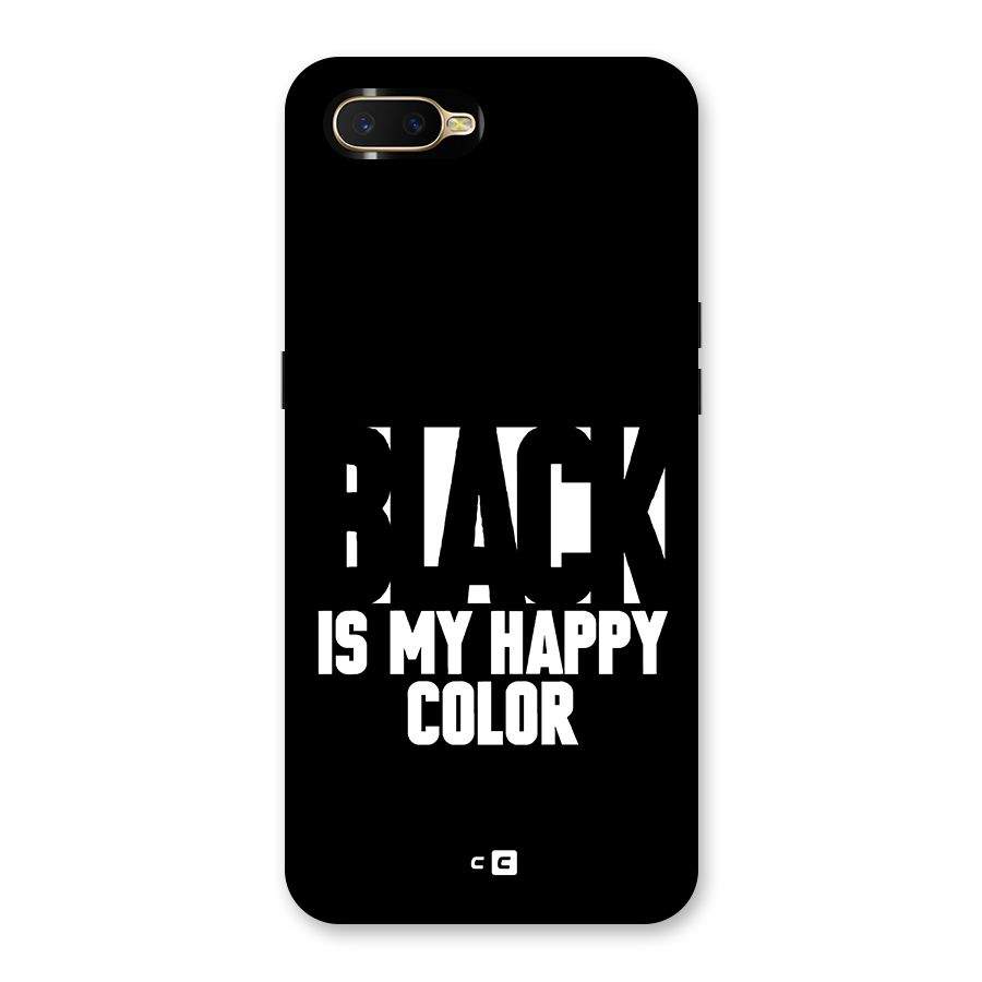 Black My Happy Color Back Case for Oppo K1
